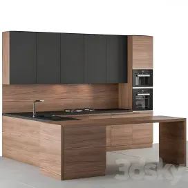 Kitchen modern wooden black